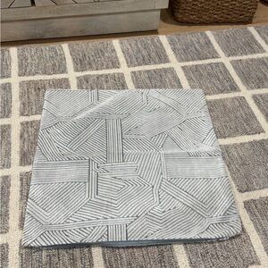 West Elm Cream and Light Gray Chevron Zip Pillow Cover